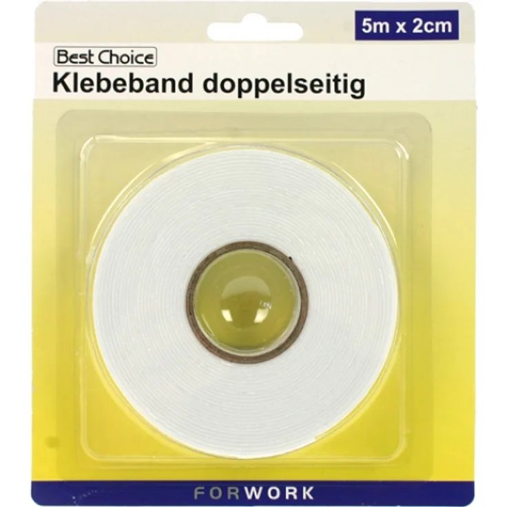 Klebeband doppelseitig extra lang 5m x 20mm auf Ka