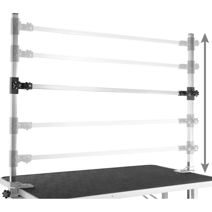 tectake Trimmtisch mit zwei Schlingen - schwarz/silber – Bild 4