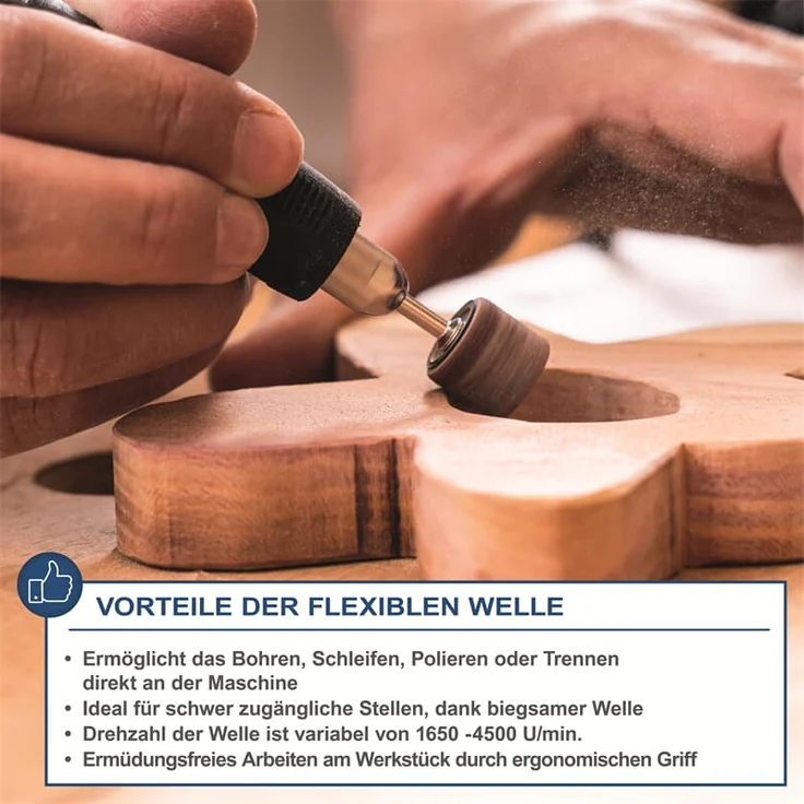 Scheppach Dekupiersäge DECO FLEX SL 230-240V 50Hz 90W | Schnitthöhe/-tiefe: 50 / 405 mm inkl. Variabler Drehzahl + Flexibler Welle – Bild 4