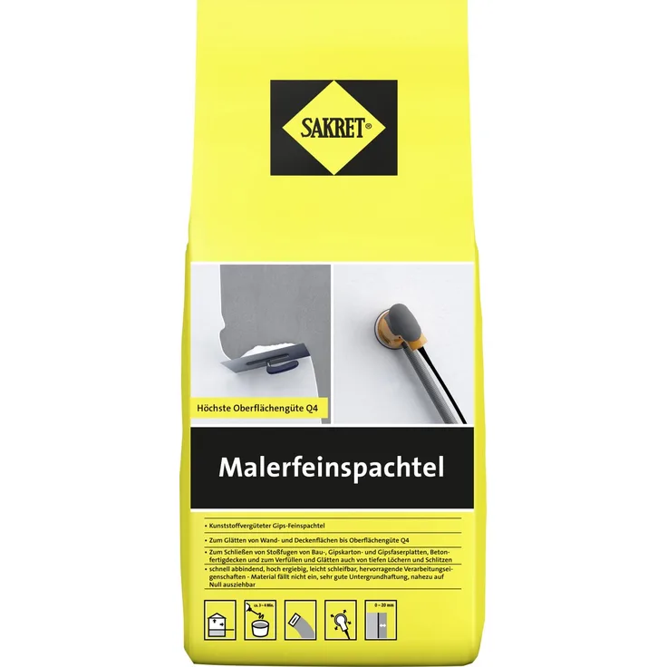 Sakret Malerfeinspachtel 5 kg Beutel weiß