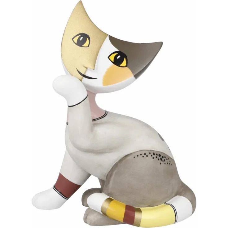 Goebel Figur Rosina Wachtmeister - Katze Teo, Katzenwelt, Dekofigur, Biskuitporzellan, Bunt, 31882113