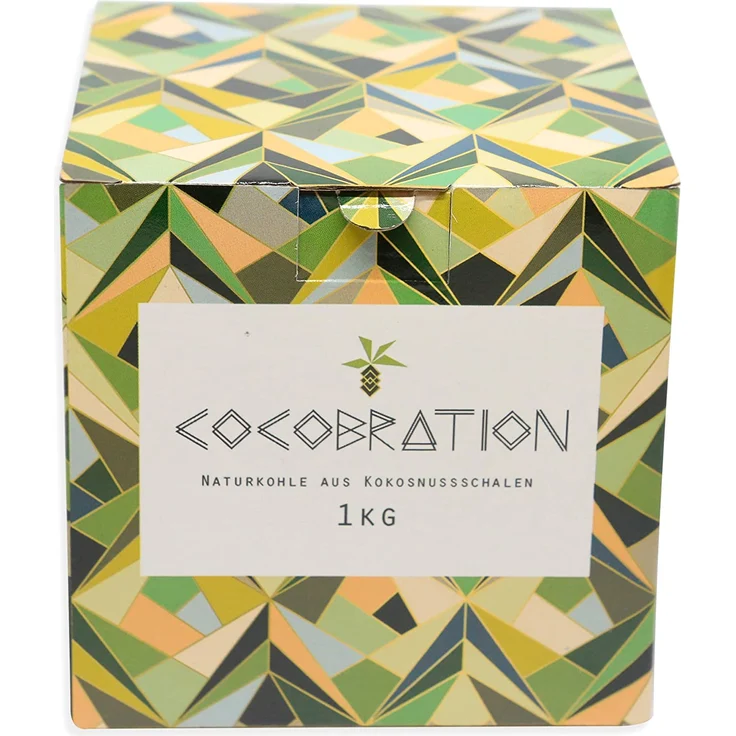 Cocobration Grill Kohle Kokosnuss Naturkohle 1 kg 26 mm Grill Briketts – Bild 2
