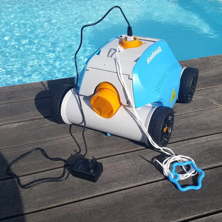 Steinbach Poolrunner Battery+ Akku-Poolroboter 2 Stunden Akkulaufzeit Poolgröße bis 18 m², 10 m³/h Filterleistung, kabellos, 10 bis 35°C, softwaregesteuerte Bewegung – Bild 4