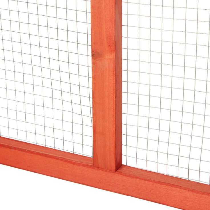 tectake Kaninchenstall mit 4 Türen 181x90x48cm - braun – Bild 6