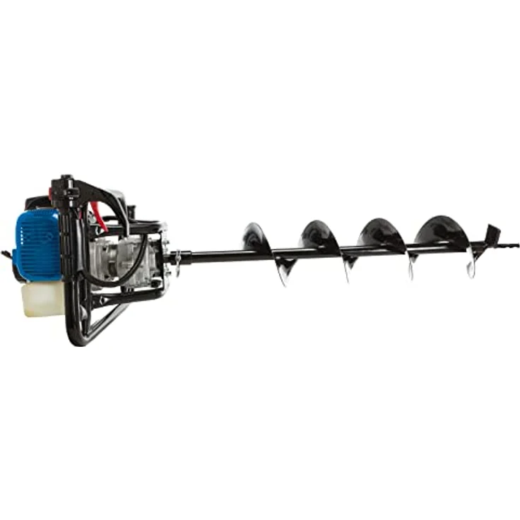 Scheppach Benzin Erdbohrer EB2000 | Erdlochbohrer Pfahlbohrer Gartenbohrer | Bohrerlänge 800mm | handlich mit 2 Griffen | 1450W Leistung | max. 200mm Bohrlöcher | inkl. 100, 150, 200mm Bohrer – Bild 4