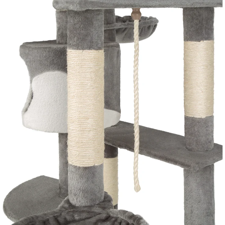 tectake Kratzbaum Fippi 201cm - grau/weiß – Bild 7