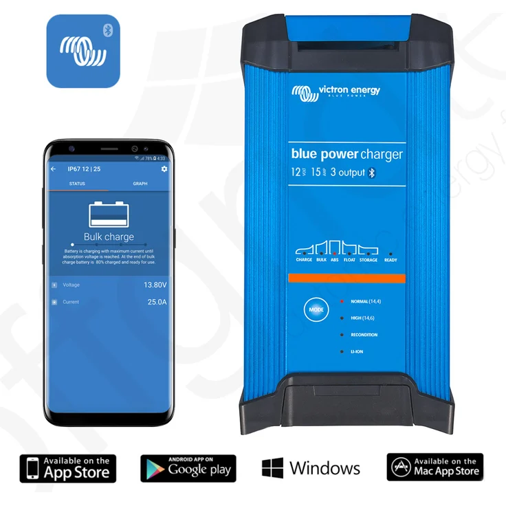 Victron Blue Smart IP22 12/15(3) Charger 12V 15A 3 Batterien – Bild 3