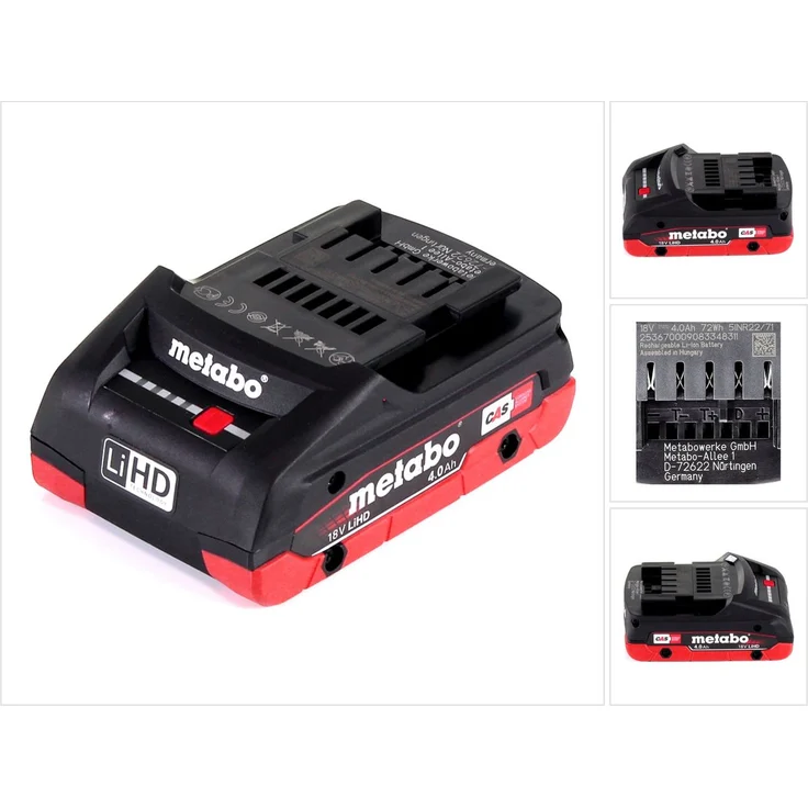 Metabo Werkzeugakku 18 V / 4,0 AH (625367000), – Bild 2