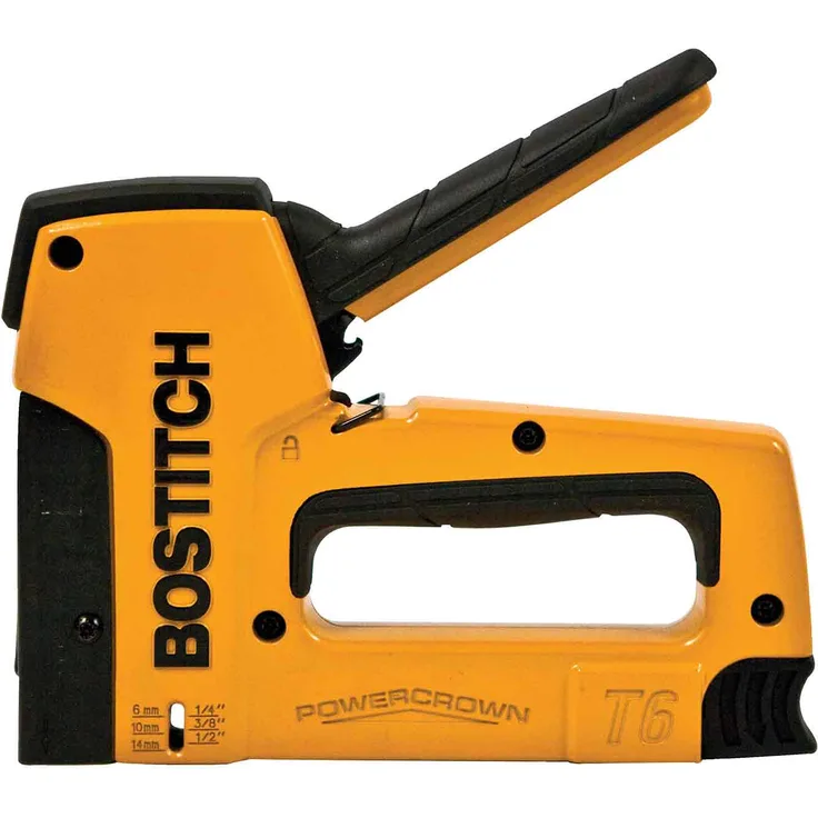 BOSTITCH STCR Handtacker T6-80C2, Tackerklammern, Klammergerät, Hefter mit Schnell-Lade-Magazin, 6-14mm