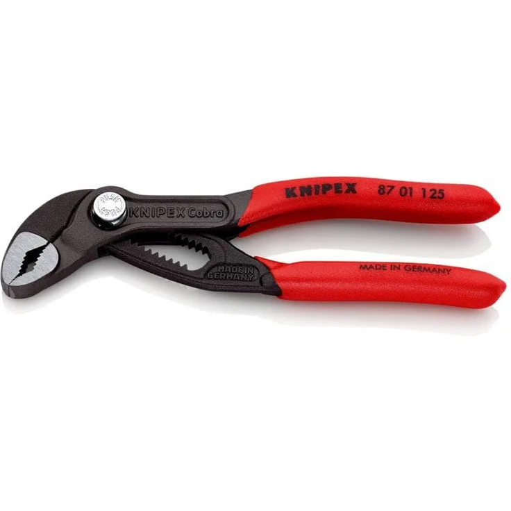 KNIPEX 87 01 125 Cobra Hightech-Wasserpumpenzange grau atramentiert mit rutschhemmendem Kunststoff überzogen 125 mm – Bild 3