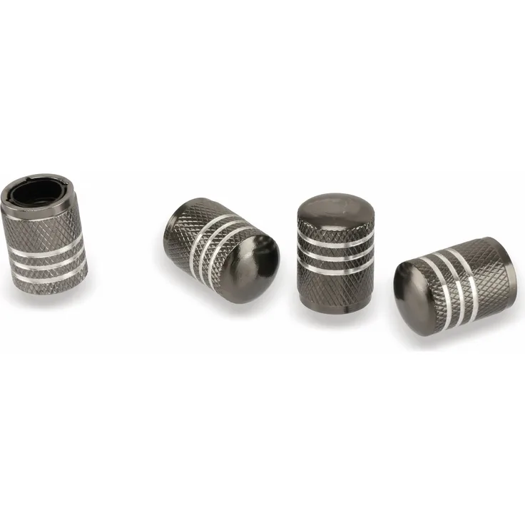 Ventilkappen AV Silber-Aluminium-4-teilig