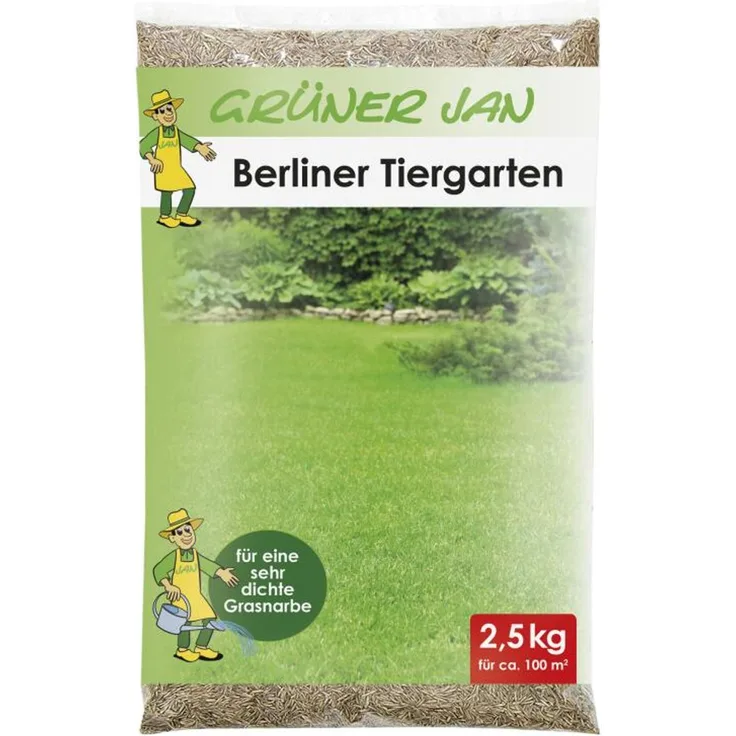 50x 2,5kg Grüner Jan Rasensamen Berliner Tiergarten reicht für ca. 5000m²