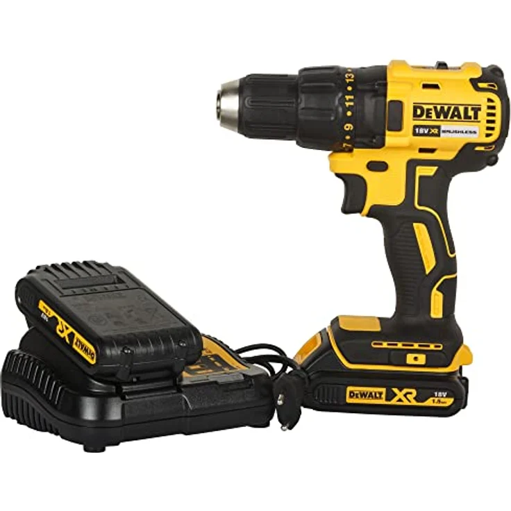 Dewalt Akku-Bohrschrauber (18V, 1.5 Ah, bürstenlos, mit Zwei-Gang-Vollmetallgetriebe, 15 Drehmomentstufen, zwei Akkus, System-Schnellladegerät und Tstak-Box) DCD777S2T – Bild 2