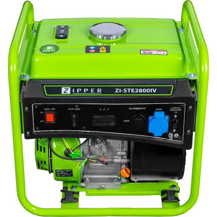 Zipper Stromerzeuger Notstromaggregat Benzin-Generator ZI-STE2800IV, 3200 Watt, 5 Liter Tank, 3 Stunden Laufzeit – Bild 2