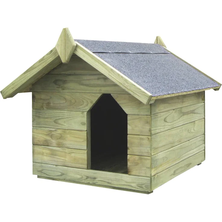 vidaXL Hundehütte mit Dach Imprägniertes Kiefernholz – Bild 1