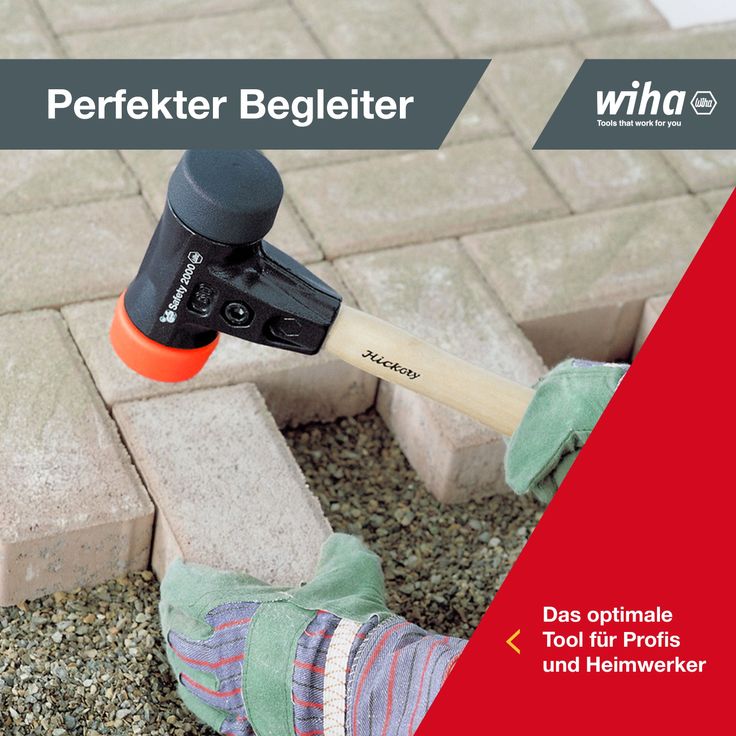 Wiha Schonhammer Safety mittelweich und hart (26611) I Gummihammer mit hochwertigem Hickory Holzstiel I Rund-Schlagkopf 30mm - Preisvergleich – Bild 9