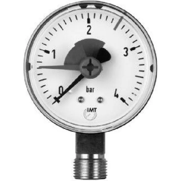SYR Manometer f. Heizungsanlagen, G 3-8", 0-4bar, D:63mm,senkrecht,