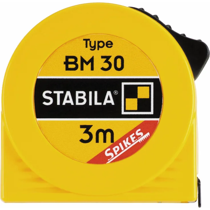 STABILA Taschenbandmaß BM 30, 8 m, mit Spikes-Haken