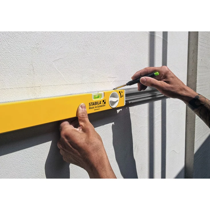 STABILA Teleskop-Wasserwaage Type 80 T, 80–127 cm, Alu-Profil mit Teleskopsystem, 1 Horizontal-Libelle, 1 Vertikal-Libelle, integrierte Rutsch-Stopper, Made in Germany – Bild 10