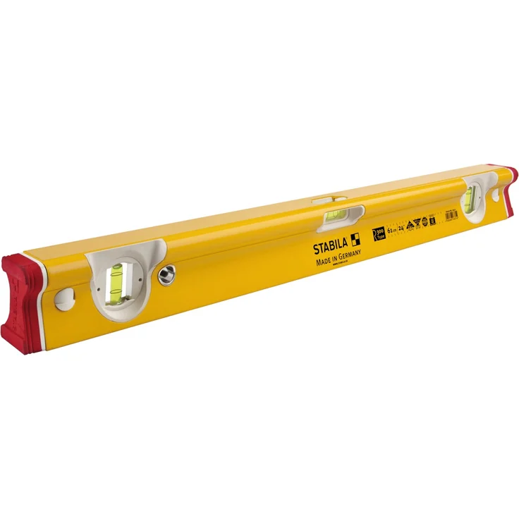 STABILA Wasserwaage Type R 300, 81 cm, verwindungssteifes Alu-R-Profil, 1 Horizontal-Libelle, 2 Vertikal-Libellen, stoßdämpfende Endkappen, integrierte Rutsch-Stopper, Made in Germany – Bild 2