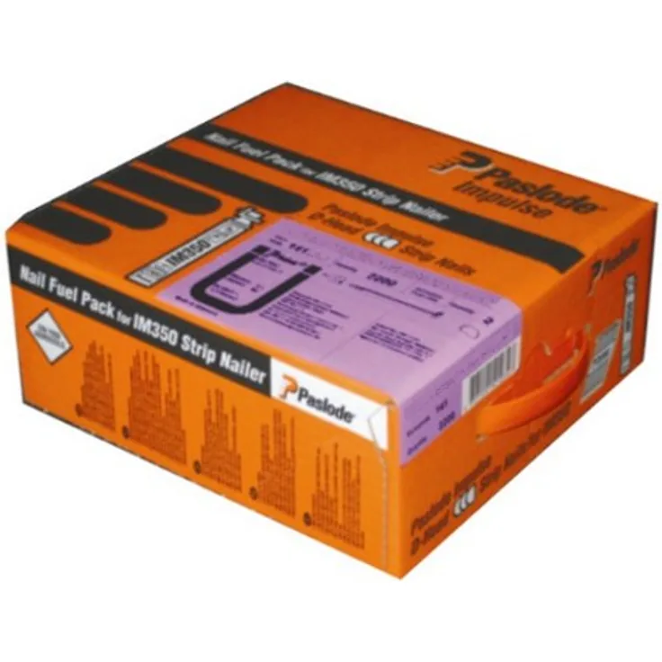 Paslode Impulse Streifennägel Pack 2200 Nägel 3,1x90 glatt / verz. mit 2 Brennstoffeinh