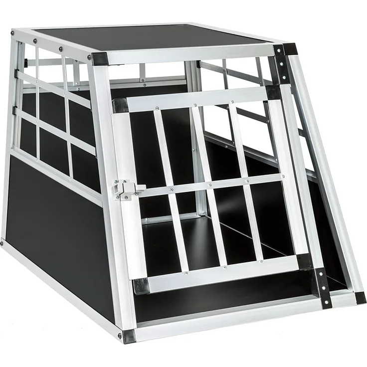 tectake Hundetransportbox single mit gerader Rückwand - 54 x 69 x 50 cm