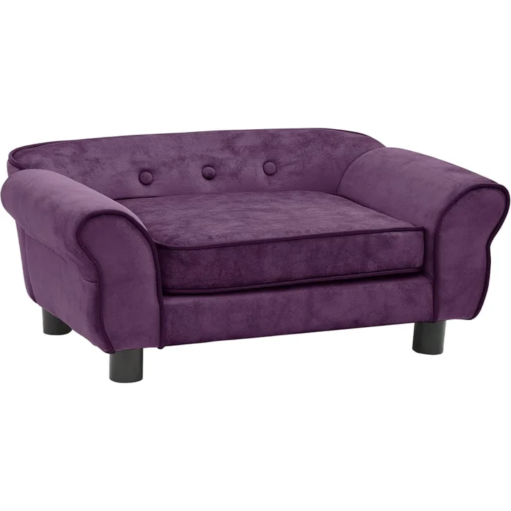 vidaXL Hundesofa Burgunderrot 72x45x30 cm Plüsch – Bild 2