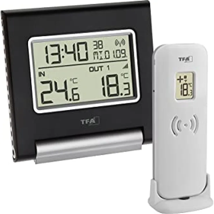 TFA Dostmann SPOT Funk-Thermometer digital Schwarz