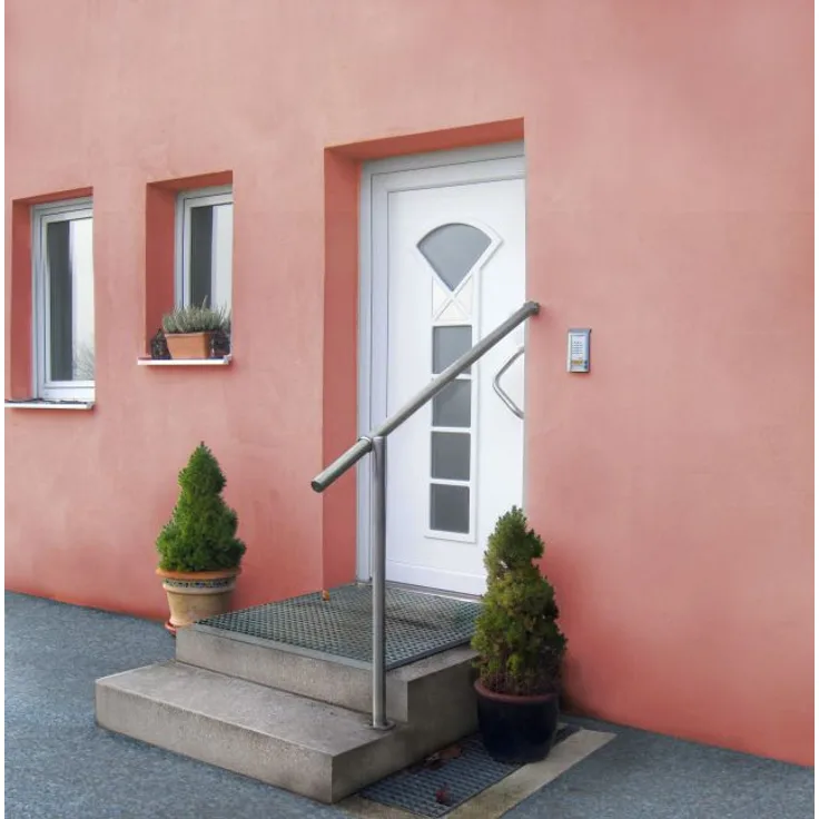 Treba Geländerset GE1 Eingangsgeländer, Oberbodenmontage, Edelstahl V2A Länge 150 cm