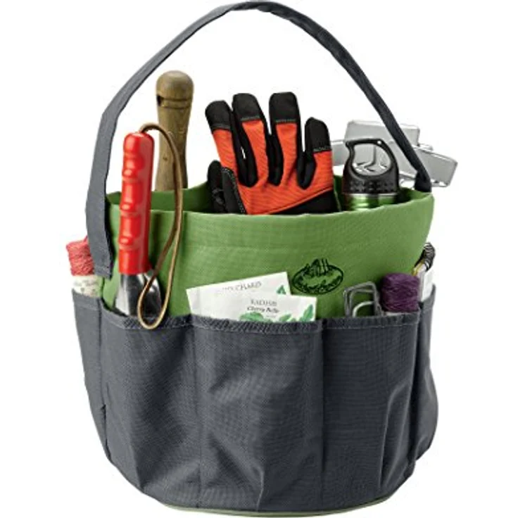 Esschert Design Gartengeräte-Tasche Rund Grau GT89 – Bild 4