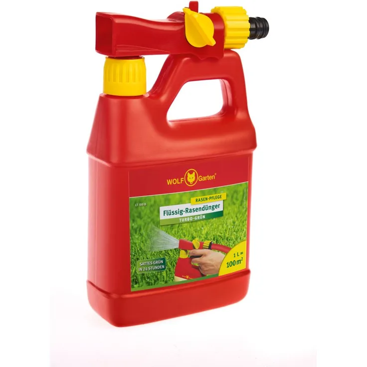 WOLF GARTEN Lt 100 B D/A/Ch/I/Nl/Dk/S/B/Lux Flüssig-Rasendünger Turbo Grün Für 100 Qm VPE: 5