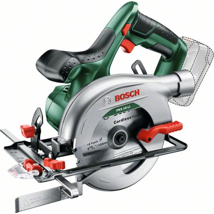 Bosch PKS 18 LI Akku Kreissäge Sägeblatt, Parallelanschlag (Kreissägeblatt-Nenn- 150 mm) ohne Akku – Bild 1