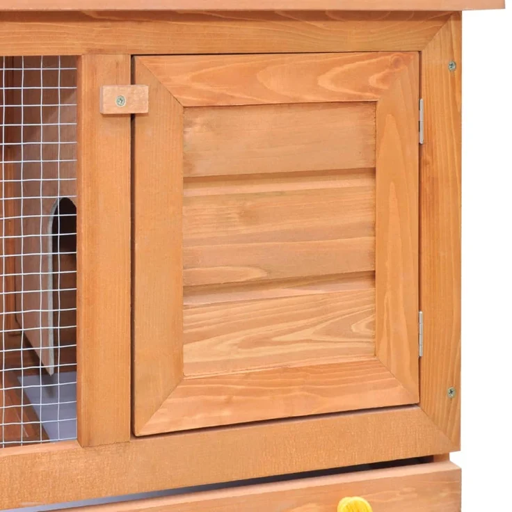 vidaXL Kaninchenstall Kleintierhaus Hasenstall 1 Tür Holz – Bild 3