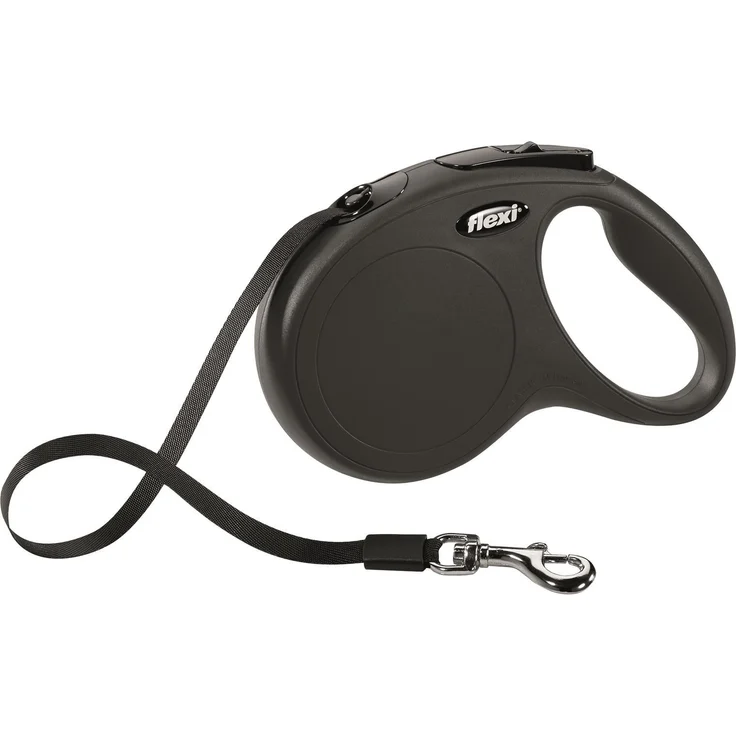 flexi New CLASSIC Gurt-Rollleine schwarz M – 5m – Bild 1