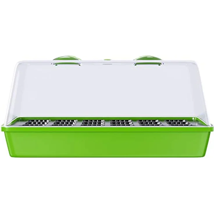 2 x WELLGRO Anzuchtschale - Zimmergewächshaus mit belüftbarer Abdeckhaube und Pflanzschildern - 38 x 24 x 19 cm – Bild 5