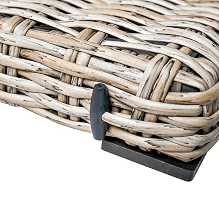 Greemotion Hunde-Sofa Größe S, 95 x 15 x 65 cm, stabiles Stahlgestell mit Rattan-Geflecht, 6 kg, Hundebank, Hundeplatz, Indoor & Terrasse – Bild 5