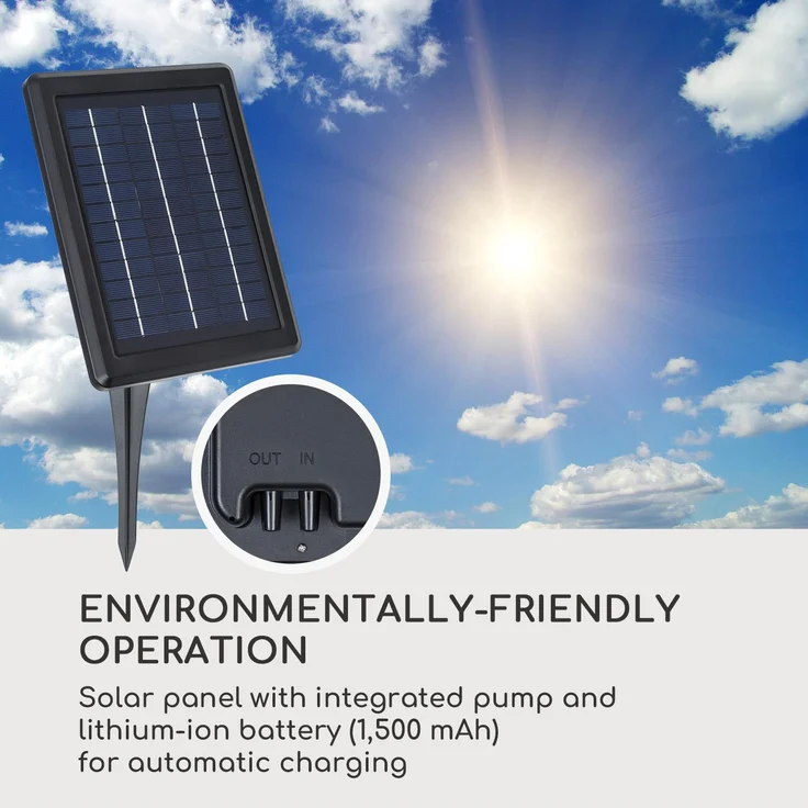 Greenkeeper Solar Bewässerungssystem Solarpanel 1.500 mAh 40 Pflanzen Schwarz – Bild 6
