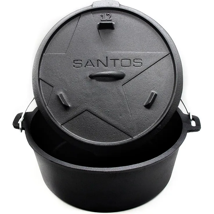 SANTOS Dutch Oven 12qt ohne Füße