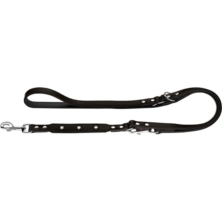 Hunter Hunde-Leine verstellbar Magic Star schwarz 18-200