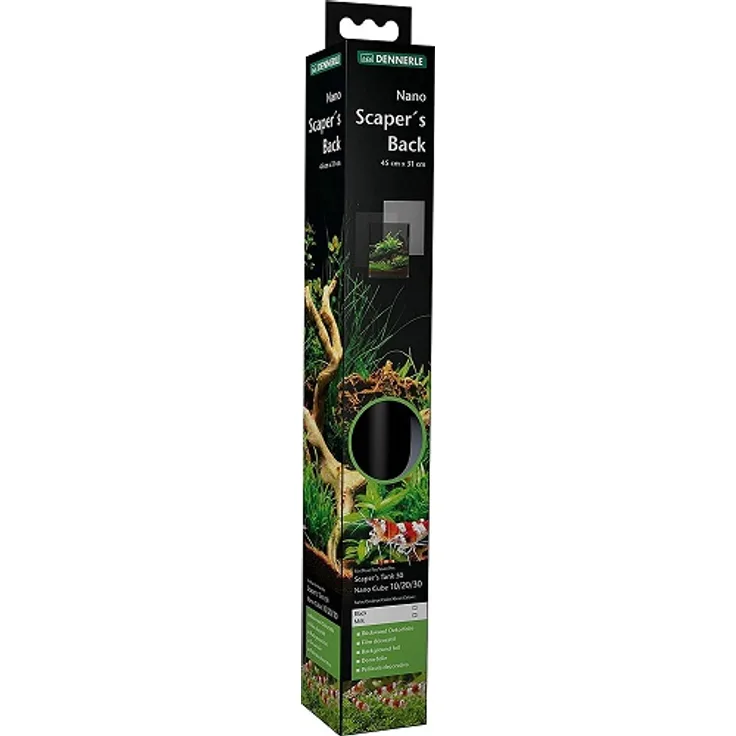 Dennerle Scaper's Back Black - Rückwand Dekorfolie für Nano Aquarien