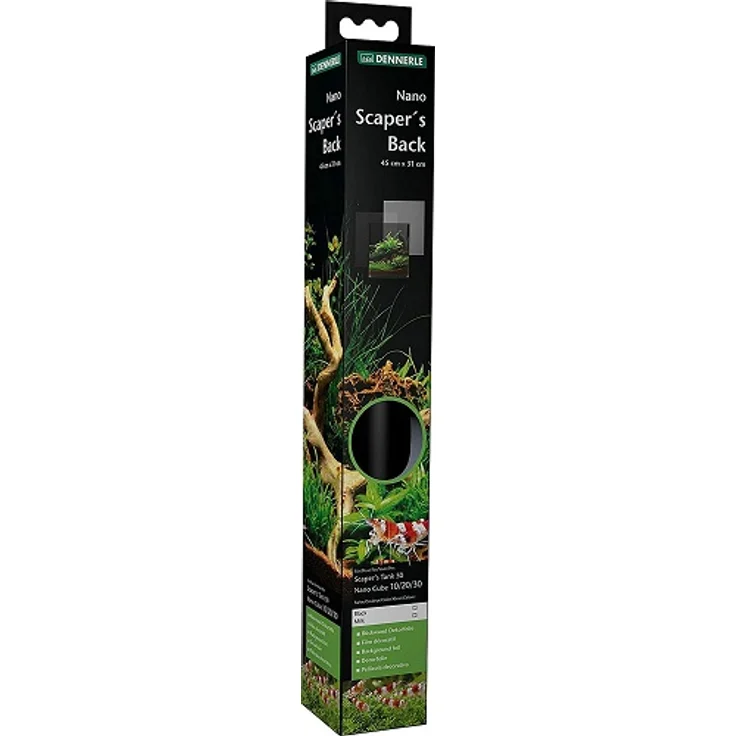 Dennerle Scaper's Back Black - Rückwand Dekorfolie für Nano Aquarien