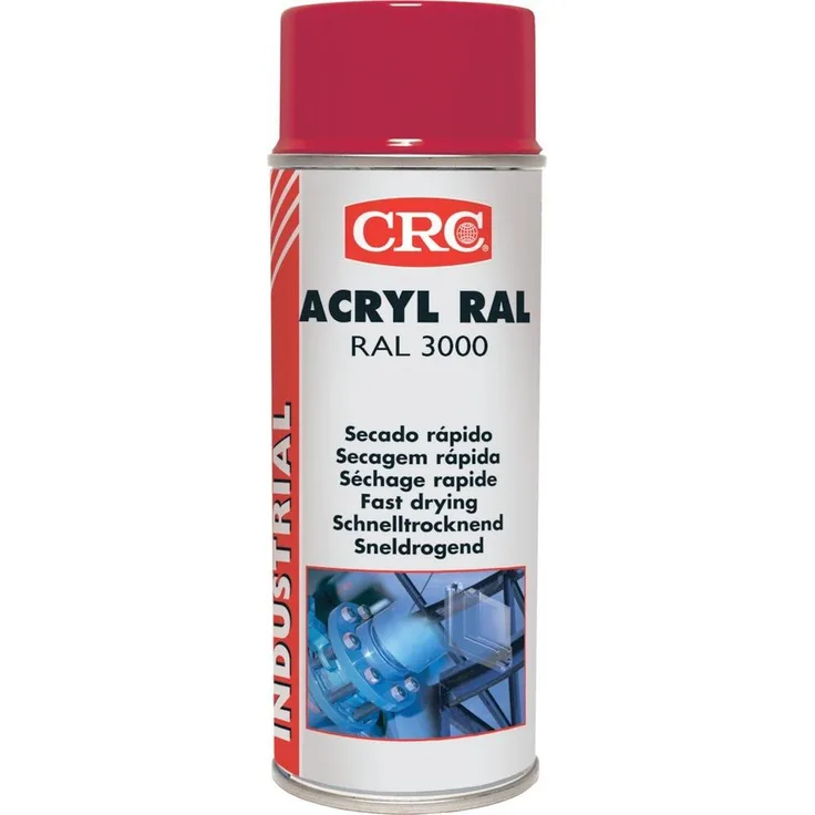 CRC Acrylfarbe, RAL 3000 Feuerrot 400 ml Spraydose (Acryl RAL)