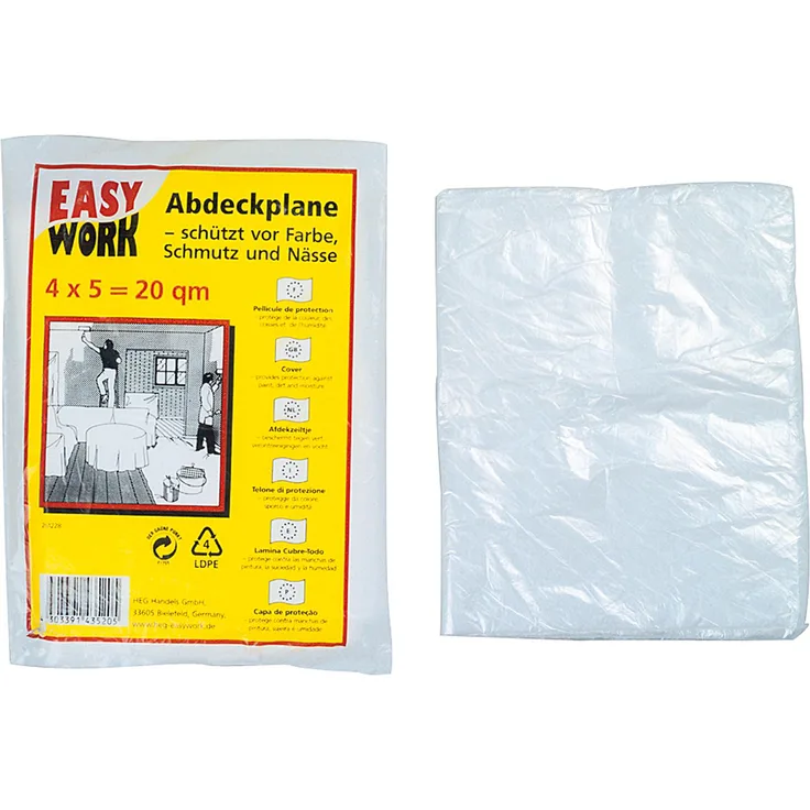 Maler Abdeckplane Abdeckfolie 4x5 Meter