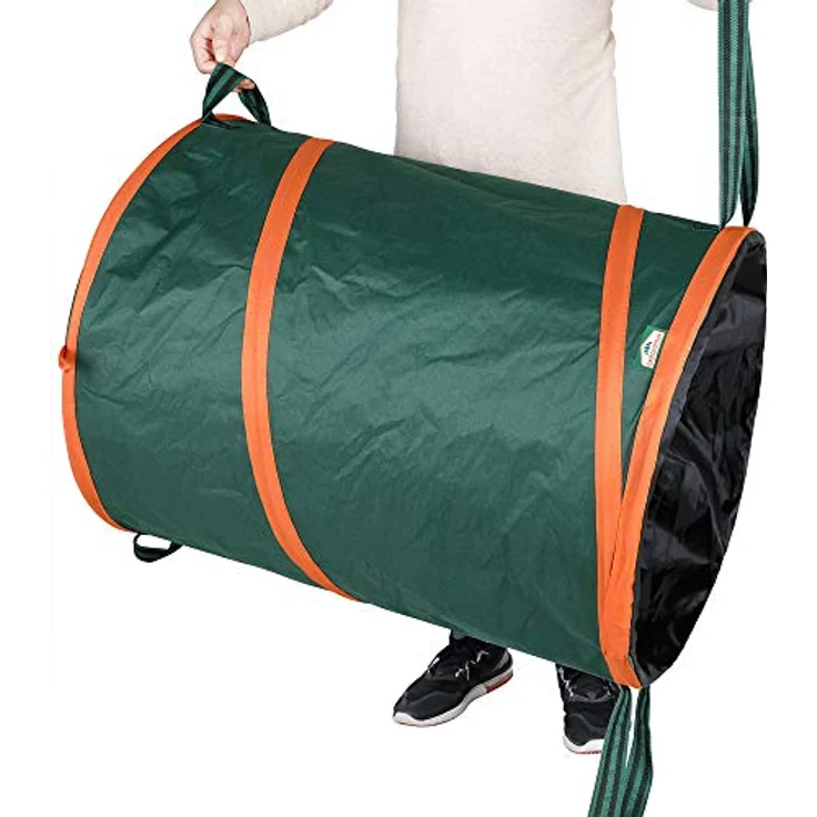 Gardebruk 3 x Gartensack Pop up, 3 x 165 Liter = 495 Liter | verstärkende Spiralfeder | doppelte Kreuznähte | Gartenabfallsack Laubsack – Bild 3