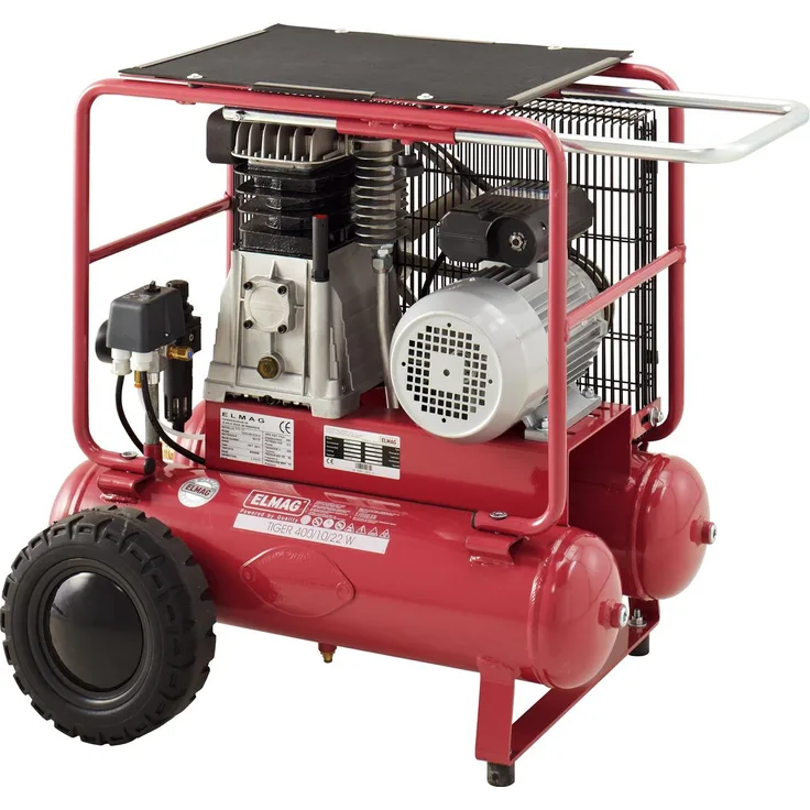 Elmag Montagekompressor 260l/min, 380l/min, 10bar, 2 x 11l, 2,2 kW / 3 PS