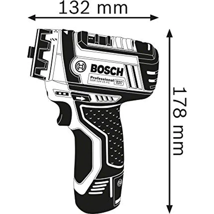 Bosch Professional GSR 12V-15 FC 12V System Akku Bohrschrauber (ohne Akkus und Ladegerät, im Karton), 12 V, Schwarz, Blau – Bild 3
