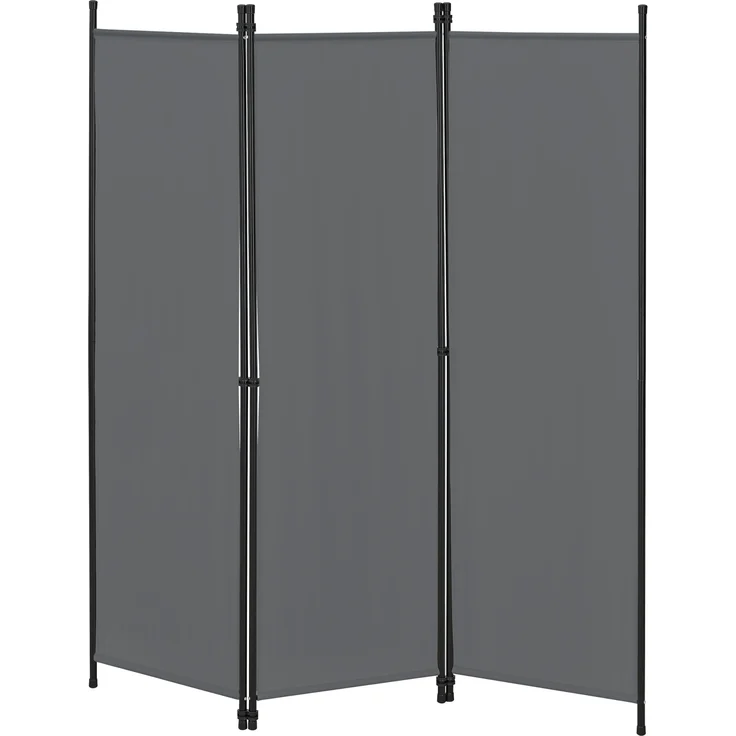 Raumteiler Huesca 3-teilig 150x171 cm Dunkelgrau en.casa – Bild 1