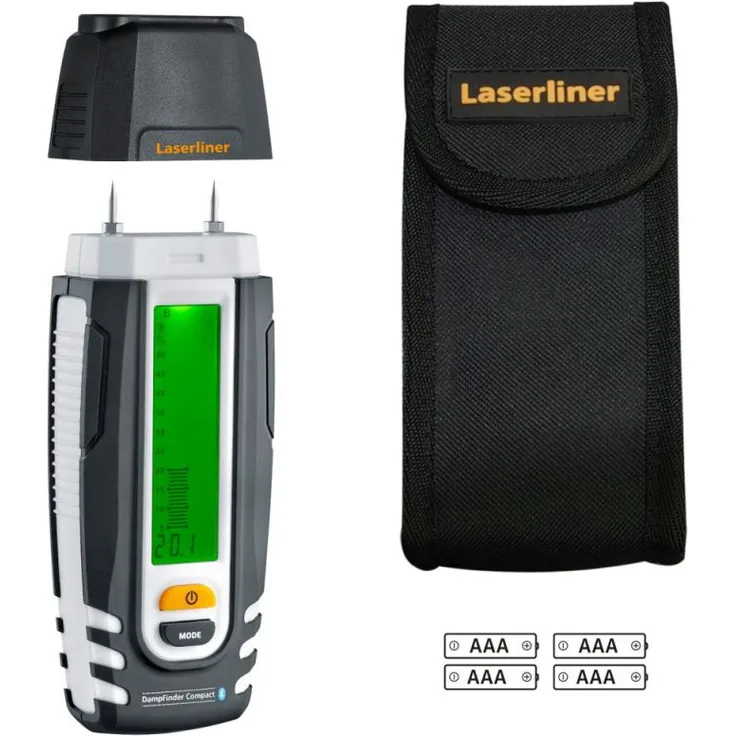 Laserliner DampFinder Compact Plus Materialfeuchtemessgerät Temperaturmessung