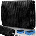 KESSER Pool Solarabdeckplane Rund Ø 244 cm | Solarfolie Stärke 120 µm | Solarabdeckung Solarplane zuschneidbar |Poolsolarplane Solar Folie Poolheizung für Wassererwärmung Wärmeplane Schwarz, Ø 244 cm - Preisvergleich