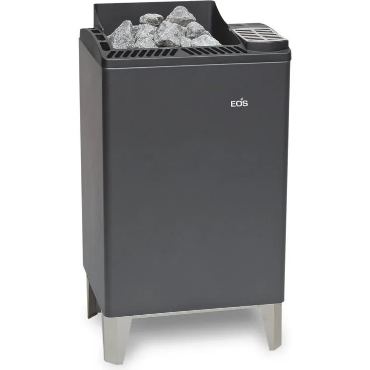Eos EuroMax 15 kW finnischer Saunaofen Premium Standofen anthrazit perleffekt